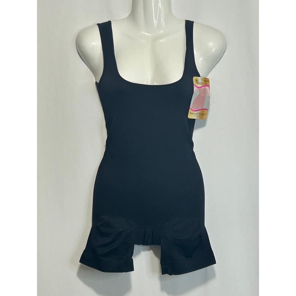 Q-T Intimates Black Shapewear Bodysuit